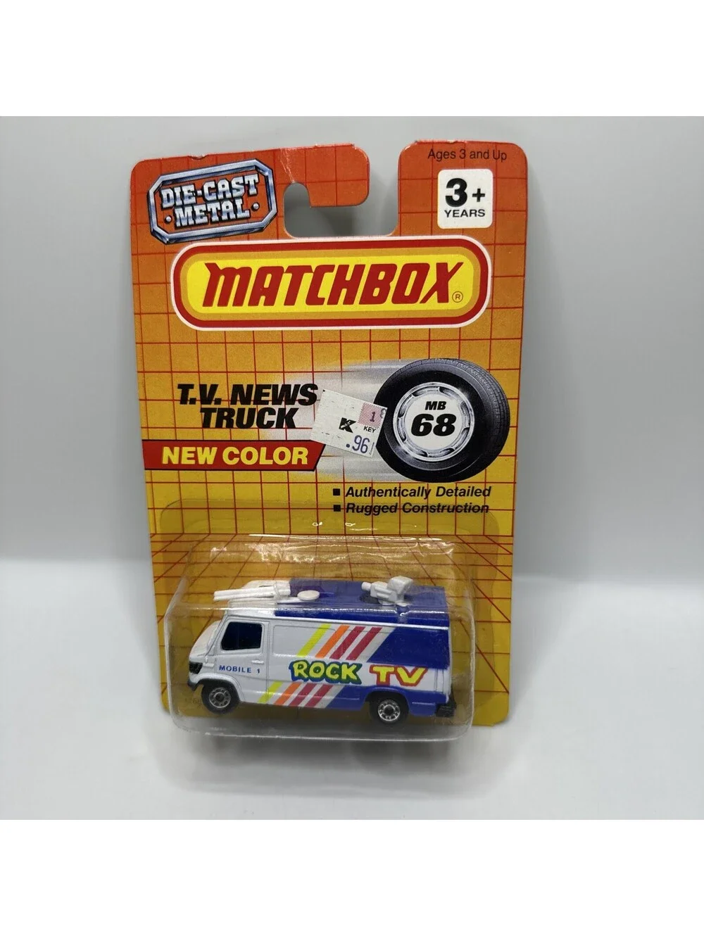 Matchbox MB68 Die-Cast Metal T.V. News Truck ROCK TV Diecast NEW+FAST SHIPPING